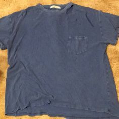 Ladies Wethe Free Distressed Tee Shirt. Nwt. Size Size M. Has Chest Pocket. Shoulder To Hem Is 28”. Excellent Condition Tote G Cotton Short Sleeve Grunge Tops, Graphic Tee With Frayed Hem And Crew Neck, Graphic Tee With Crew Neck And Frayed Hem, Casual Everyday T-shirt With Frayed Hem, Graphic Tee With Frayed Hem And Short Sleeve, Relaxed Fit Short Sleeve T-shirt With Frayed Hem, Blue Distressed Crew Neck T-shirt, Relaxed Fit T-shirt With Frayed Hem, Soft-washed Grunge Style Top For Everyday