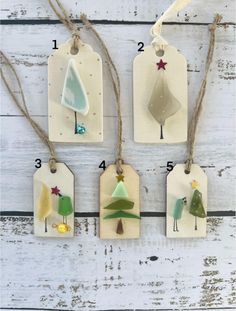 Christmas Sea Glass Ornament and Gift Tag - Etsy River Rock Crafts, Rock Crafts, Christmas Girl, Gift Tag