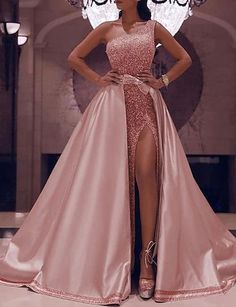 Shine Dress, Sequin Ball Gown, Prom Dresses Sparkly, Prom Dress With Train, Formal Wedding Guests, Valentines Day Dresses, Evening Dresses Online, Cheap Evening Dresses, Party Kleidung