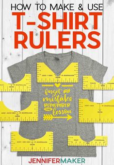 an image of how to make and use t - shirt rulers