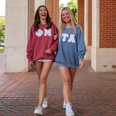 This trendy, unique, handcrafted Silver Glitter Marble Comfort Colors Greek Letter Crewneck Sweatshirt is sure to stand out on any campus! Grab one for you, your big/little, or a group of sisters (bulk discount information can be found below). If you need some greek letter shirt inspiration, please visit the inspiration page! Picture Details Pictures: ⭑ #1-2: Crimson sweatshirt, White background fabric & Blue Jean sweatshirt, White background fabric ⭑ #3: Crimson sweatshirt, White background fab Oversized School Spirit Tops For Campus, Fall School Spirit Tops For Campus Wear, Fall School Spirit Tops For College Events, Sorority Style Letter Print Tops For Fall, Sorority Letter Print Tops For Fall, Crew Neck Tops For College Events In Fall, Casual Fall Tops For College Events, Casual Tops For College Events In Fall, Sorority Crew Neck Tops For Fall