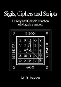 the book cover for sigils, cripters and scripts