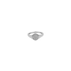 Oval Signet Diamond Ring - 14K White Gold Rings 14K Solid Gold US 4 14k Gold Signet Ring, Gold Signet Ring, Gold Set, Signet Ring, Solid Gold, Diamond Cuts, Diamond Ring, Ring Size, The Past