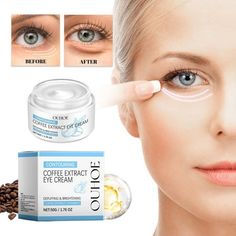 Welcome to Kehuo! Have a wonderful day! We hope you enjoy our store and products! Coffee Extract Eye Cream Lighten Dark Circles Bags Under The Eyes Elastic Firming Hydrating Moisturizing Eye Cream 50g Features: 1. Helps reduce puffiness of the skin around the eyes, improves the texture of the skin around the eyes, and makes the eyes look clearer and more . 2. It can provide to the skin around the eyes, dryness, and keep the skin around your eyes moist. 3. Helps reduce wrinkles and fine lines aro Before And After Contouring, Baking Soda Under Eyes, Dry Skin Around Eyes, Eye Bag Remedies, Skin Care Eye Cream, Moisturizing Eye Cream, Caffeine Eye Cream, Coffee Extract, Brightening Eye Cream