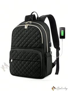 Bird in Bag - Womens Durable Classic 14/15.6 Inch Laptop Backpack for Work and Travel, Fashionable Daypack School Bag with Black Laptop Bag For School, Black Portable Backpack For Commuting, Adidas Duffle Bag, Backpack For Work, Preppy Bags, Laptop Backpack Women, Braiding Styles, Trendy Backpacks, Computer Backpack