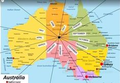 a map of australia with all the major cities