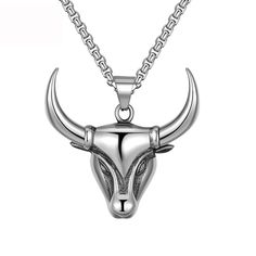 PRICES MAY VARY. SYMBOLIC MEANING --- The bull is a hardworking and brave animal, a symbol of strength and courage. This gothic bull head necklace can enhance your confidence and add charm to your daily outfits. The bull is also a symbol of wealth. Wearing this bull necklace is also Can bring you good luck and wealth. ANY OCCASION --- Whether it is birthday, Halloween, Christmas, Father's Day, bullring, anniversary, this bull necklace can be used as a gift for your husband, son, father, boyfrien Punk Clown, Bull Necklace, Brave Animals, Symbol Of Wealth, Son Father, Head Necklace, Cool Aesthetic, Bull Head, Vintage Hip Hop