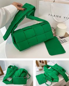 Size: One Size;Style:ChicType:Shoulder BagMaterial:PolyesterOccasion:DailyPackage Include:1*BagSize: 30cm × 14cm × 7cm Trendy Green Satchel With Mobile Phone Bag, Trendy Green Satchel For Travel, Trendy Green Shoulder Bag With Large Capacity, Green Rectangular Baguette Bag For Travel, Large Capacity Green Crossbody Bag, Green Satchel With Mobile Phone Bag For Shopping, Green Crossbody Baguette Bag With Detachable Strap, Chic Green Pouch Bag, Green Square Baguette Bag For Travel