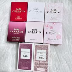 New in box, 100% authentic  Coach EDP/EDT Perfume For Women Splash Travel Mini size 4.5 ml/0.15oz~Choose Splash Travel size 4.5 ml/0.15 oz. NOTE: Splash bottle NOT Spray bottle ！！！ Scent includes Coach EDP Coach EDT Coach Love Coach Floral Coach Wild Rose Coach Floral Blush Coach Dream Coach Dream Sunset Read Before Purchase I accept returns in new and unused condition. I cannot accept used cosmetics for refund. 1. Estimate delivery time is not a guaranteed delivery time. Normally 3-5 business days. Returns 1. We offer a money back guarantee returns within 30 days of receiving your order. All merchandise must be returned in its original condition. Merchandise must be in original condition With Its Original Box and Unused. Return merchandise Without Original Box, Return Is Not Acceptable. Coach Cologne, Coach Floral Blush, Coach Sunset Perfume, Coach Perfume For Women, Coach Floral Blush Perfume, Coach Perfume, Coach Floral, Wild Rose, Coach New York