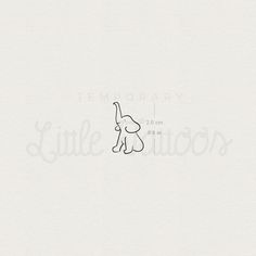 a drawing of an elephant on a white background with the words,'temporary little illustrations '