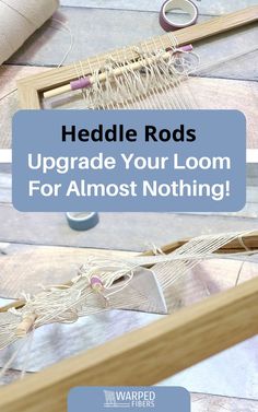 heddle rod guide and tutorial Coaster Projects, Rigid Heddle Loom, Small Tapestry, Overhand Knot, Peg Loom, Simple Frame