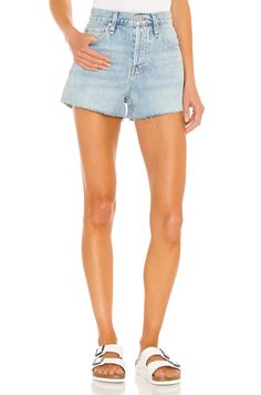 Mirrors High-Rise Shorts: This stunning Hudson Jeans Lori High Rise Short in Mirrors is the perfect addition to any summer wardrobe.Flattering Fit: The high-rise waist and raw-cut hem flatter your figure and create a stylish look.Soft and Comfortable: Made with 100% cotton, these shorts are soft and comfortable to wear all day long.Light Fading: The light fading gives these shorts a worn-in look that is both stylish and effortless.Versatile and Easy to Style: These shorts can be dressed up or do Trendy Jean Shorts For Summer, High Rise Cotton Bermuda Shorts For Summer, Trendy High Rise Jean Shorts For Summer, Trendy High Rise Shorts For Summer, High Rise Cotton Jean Shorts For Summer, Summer Jeans With Frayed Hem And Short Cut, High Rise Relaxed Fit Shorts With Frayed Hem, Relaxed Fit High Rise Shorts With Frayed Hem, High Rise Shorts With Frayed Hem And Relaxed Fit