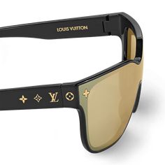 LOUIS VUITTON® - Lv Shadow Square Sunglasses - Black Luxury Gold Wayfarer Sunglasses, Luxury Anti-reflective Wayfarer Sunglasses, Luxury Wayfarer Shield Sunglasses With Uva Protection, Luxury Shield Sunglasses With Uv Protection In Wayfarer Style, Luxury Shield Sunglasses With Uv Protection, Luxury Shield Wayfarer Sunglasses With Uva Protection, Black Sunglasses Square, Sun Glass, Ski Goggles