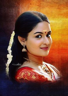 Pragya Martin, Kerala Women Paintings, Beautiful Paintings Of Indian Women, Indian Lady Painting, Marathi Woman Painting, Water Colour Portrait Indian, New Photos Hd, Bridal Hairdo