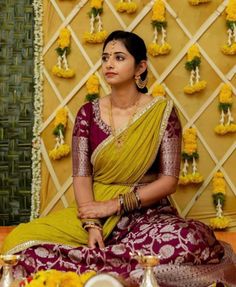 Half Saree Designs Simple, Langa Voni Half Saree, Jewellery Styling, Half Saree Function, Latest Bridal Blouse Designs, Bridal Sarees South Indian, Half Saree Lehenga, Simple Saree Designs, Long Gown Design