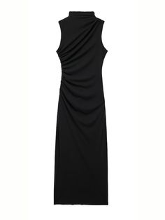 Elevate your evening look with the Paola Pleated Midi Dress from Alees Fashion. The high neck and stand collar add a touch of sophistication, while the sleeveless design and slim fit keep it modern. Available in an array of colors, this elegant maxi dress is crafted with a tight fabric for a flattering silhouette. Paola Pleated Midi Dress High Neck Stand Collar Sleeveless Slim Fit Straight Tight Fabric Elegant Maxi Dress Available in Grey Green, Purple, Pink and Black Colors Alees Fashion Evenin Nyc Outfits Summer, Nyc Outfits, Summer Formal Dresses, Evening Dress Collection, Dress High Neck, Bodycon Dresses Casual, Eve Dresses, Elegant Maxi Dress, New Years Eve Dresses