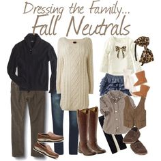 an image of fall neutrals for the family