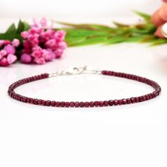 Delicate Garnet Minimalist Bracelet, Natural Garnet Stone Bracelet, Healing Crystal Dainty Bracelet, Spiritual Protection Gift This bracelet is very dainty - beads measure about 2.5 mm apiece AAA Quality Please Feel Free To Contact If You Have Any Query. Orders are shipped within 1 business working day, excluding orders made on Sunday or national holidays. Domestic delivery takes 5-7 business days. International delivery takes 11-23 business days. PAYMENT METHOD : PayPal only Please send all pay Minimalist Anklet, Crystal Anklet, Spiritual Protection, Garnet Bracelet, Yoga Bracelet, Garnet Jewelry, January Birthstone, Birthstone Gifts, Garnet Stone