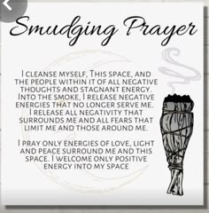 Spells To Cleanse House, Sage Prayer For Self, Sageing Your Home, Prayers For Sage Cleansing, What To Say When Burning Sage, What To Say When Cleansing With Sage, House Cleansing Affirmation