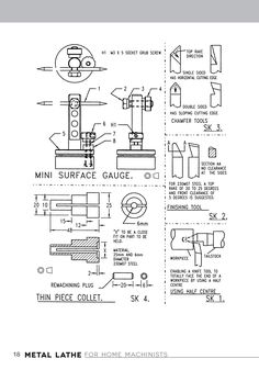 an instruction manual for the metal lathe machine, with instructions on how to use it