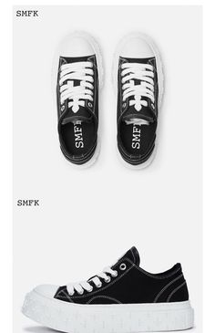 SMFK Garden Retro Sneakers - black and white Black Sports Canvas Shoes With Rubber Sole, Black Canvas Sports Shoes With Rubber Sole, Black Canvas Shoes With Rubber Sole For Sports, Casual Black And White Sneakers With Rubber Sole, Black Casual Canvas Shoes With Vulcanized Sole, Casual Black Sneakers With Vulcanized Sole, Black Sporty Canvas Shoes With Vulcanized Sole, Sporty Black Canvas Shoes With Vulcanized Sole, Black Urban Canvas Shoes With Rubber Sole