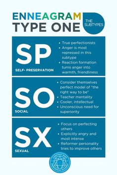 This Pin describes the three subtypes of Enneagram Type One, which are: Self-Preservation One, Social One, and Sexual One Instinctual Variants Enneagram, 548 Tritype, Enneagram Subtypes, Enneagram 1, Personality Archetypes