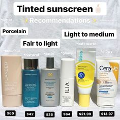 Sunscreen Tinted Moisturizer, Korean Tinted Sunscreen, Tinted Sunscreen Makeup Look, Genevieve Core, Best Tinted Sunscreen, X Makeup, Products Aesthetic