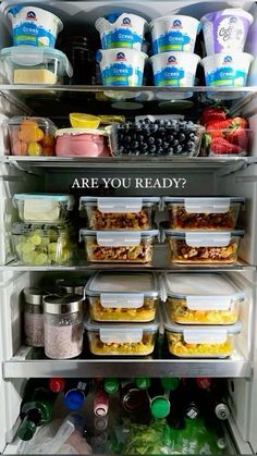 an open refrigerator filled with lots of food