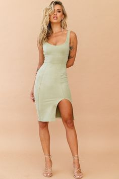 Dream Catcher Dress // Olive | Sage and Paige Denim Playsuit, Hawaii Outfits, Country Clothing, Dress Attire, Form Fitting Dress, Chic Outfit, Green Midi Dress, Edgy Outfits, Hottest Trends