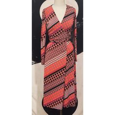 Maggy London Multi-Colored Longsleeve Wrap Midi Dress In Size 4 From Nordstrom. This Item Is New With Tags And Sold Out Online! Originally Priced Around $148 But I’m Selling It For $75. @Lauraschwabee Multicolor Maxi Dress For Work In Fall, Orange Long Sleeve Midi Dress For Work, Fall Multicolor Maxi Dress For Work, Orange Long Sleeve Dress For Date Night, Multicolor Maxi Dress For Fall Workwear, Long Sleeve Orange Midi Dress For Work, Long Sleeve Midi Dress With Vibrant Print For Party, Multicolor Long Sleeve Midi Dress For Date Night, Multicolor Midi Dress For Fall