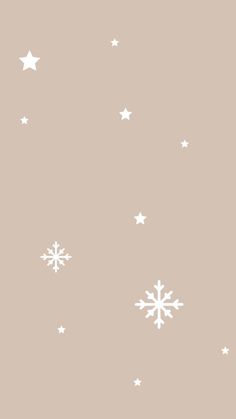 snowflakes and stars on a beige background