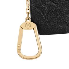 LOUIS VUITTON® - Key Pouch - Black Luxury Bags With Key Leash, Travel Bags With Key Clip, Luxury Wallet With Interior Key Chain Holder, Luxury Bags With Key Leash For Everyday Use, Black Rectangular Bag With Key Leash, Louis Vuitton Key Pouch, Louis Vuitton Official Website, Key Pouch, Monogram Pattern