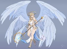 Four Winged Angel, Angel Oc Female, Winged Character Poses, Angel Oc Art, Angel Oc, Angel Character, Female Angel, Angel Wings Drawing, Animes Emo