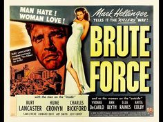 an old movie poster for the film, brute force