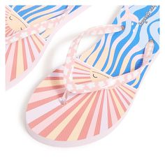 Enjoy the beach, boardwalk and backyard with these cute flip flops. Details: Made from EVA. Printed foam footbed for comfort. Soft, printed PVC upper. Care Tips: Spot clean with mild detergent and a soft, damp cloth, rinse thoroughly; lay flat to dry Vera Bradley began as an instinct. We create bold, thoughtfully designed pieces that enrich everyday movement and mark life’s meaningful occasions. We design for you because Vera Bradley is you, and you are your own muse. Cute Flip Flops, Beach Boardwalk, Open Toe Shoes, Round Toe Heels, Care Tips, Flip Flop Sandals, Vera Bradley, Lay Flat, Cleaning Wipes