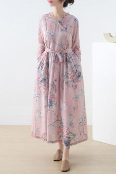 Overview: (1)100%Ramie Fit &Sizing: Non- Stretchable #ramie #dress #pink #tieddress Spring Maxi Dress With Tie Waist And Long Sleeves, Spring Long Sleeve Maxi Dress With Tie Waist, Casual Tie Waist Maxi Dress For Spring, Spring Long Sleeve Midi Dress With Tie Waist, Casual Spring Maxi Dress With Tie Waist, Pink Tie Waist Midi Dress For Brunch, Pink Maxi Dress With Tie Waist For Brunch, Casual Tie Waist Midi Dress For Spring, Pink Midi Dress With Tie Waist For Brunch