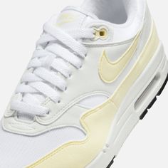 Style No. DZ2628-108 Color: White/Alabaster/Summit White/Black Meet the leader of the pack. Walking on clouds above the noise, the Air Max 1 blends timeless design with cushioned comfort. Sporting a fast-paced look, wavy mudguard and Nike Air, this classic icon hit the scene in ‘87 and continues to be the soul of the franchise today. Nike Air Max 1 Women's Shoes. Sporty Sneakers With Cushioning For Sports, White Nike Sneakers With Ventilation, Modern White Sneakers With Ventilation, Classic White Sneakers With Padded Tongue, Comfortable White Sneakers With Air Cushioning, Comfortable White Sneakers With Ventilation, Comfortable White Nike Sneakers, Royal Blue Sneakers, Leader Of The Pack