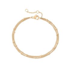 Double gold chain necklace Gold Double Chain Bracelet, Gold Metal Chain Bracelet With Double Chain, Gold Double Chain Metal Bracelet, Rose Gold Metal Chain Bracelet, Timeless Rose Gold Chain Bracelets, Timeless Rose Gold Chain Bracelet, Rose Gold Metal Bracelet, Gold Metal Chain Bracelet With Adjustable Chain, Gold Adjustable Box Chain Bracelet