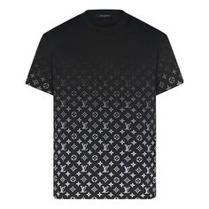 Men's LOUIS VUITTON Monogram Round Neck Gradient Short Sleeve Black T-Shirt 1A8HKL (Men's) Black T Shirt, Louis Vuitton Monogram, Round Neck, Louis Vuitton, Monogram, T Shirts, T Shirt, Quick Saves, Black