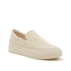 Dolce Vita-Saydi Slip-On Sneaker - Women's Upgrade your casual days with the Saydi slip-on sneakers from Dolce Vita. This pair features a classic silhouette that is elevated by a woven upper, intricate stitching along the edge, and a platform design. Cream Flat Casual Sneakers, Beige Low-top Slip-on Sneakers For Summer, Beige Low-top Casual Slip-ons, Beige Slip-on Sneakers For Spring With Flat Heel, Casual Slip-on Sneakers With Woven Sole For Spring, Summer Beige Slip-on Sneakers, Cream Slip-ons With Textured Sole For Spring, Casual Beige Low-top Slip-ons, Beige Slip-on Sneakers With Flat Heel For Spring