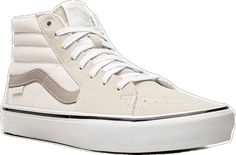 Vans High-top Sneakers For Skateboarding With Gum Sole, Vans High-top Skate Shoes With White Sole, Gray High-top Synthetic Skate Shoes, Vans High-top Sneakers With White Sole For Skateboarding, Vans High-top Cotton Skate Shoes, Vans Skate, Sk8 Hi, Vans Shop, Vans Sneakers