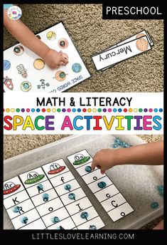 the space activities are perfect for preschoolers to practice their math skills