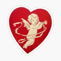 an angel with a bow and arrow sticker