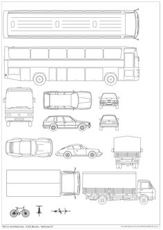 an image of different types of cars and buses