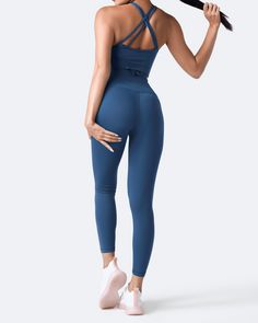 Leggings that shape your butt, pull in your tummy, provide coverage in all the right places, and make you look and feel like a million bucks. Pair it with one of our flattering sports bras and turn heads wherever you go! High Stretch Leggings With Built-in Bra For Yoga, High Waist Activewear With Built-in Bra For Workout, High Waist Yoga Activewear With Built-in Bra, Compressive High-waist Activewear With Built-in Bra, Blue Fitted Leggings With Light Support, Blue Compression Activewear With Built-in Bra, Fitted Blue Leggings With Light Support, Blue Athleisure Leggings With Light Support, Sporty Yoga Leggings With Built-in Bra