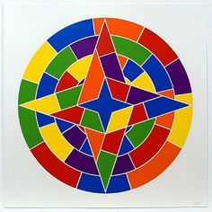 a multicolored geometric design in the shape of a star