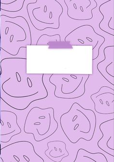 a piece of paper that is on top of a purple background with black and white lines