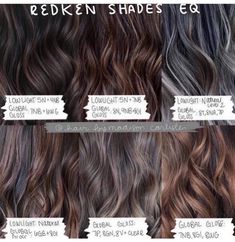 Light Chocolate Brown Hair Color, Level 7 Hair Color, Redken Color Formulas, Redken Toner, Light Chocolate Brown Hair, Brownish Red Hair, Toner Formulas, Shades Eq Formulas, Redken Formulas