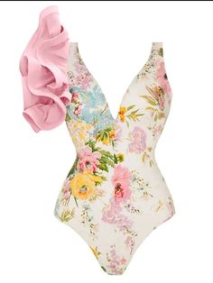 Experience the beauty of summer in this stunning one shoulder swimsuit. Adorned with a vibrant tropical floral print and delicate ruffles, this piece will make you feel confident and ready to embrace the sun and sea. SIZE CHART Measurements are in inches Size Chest Waist Hips S 33-35 25-27 35-37 M 35-37 27-29 37-39 L 37-39 29-31 39-41 XL 41-43 32-35 41-42 Please take note of the size measurement when ordering your size. Feminine Ruffled Swimwear For Summer, Feminine Ruffled Swimwear For Vacation, Summer Swimwear With Ruffles For Sunbathing, Pink Ruffled Swimwear For Summer, Ruffled Swimwear For Summer Beach, Summer One-shoulder Swimwear For Beach Party, Sleeveless Ruffle Swimwear For Summer, Beachy Ruffled Swimwear For Summer, Summer Sleeveless Ruffle Swimwear