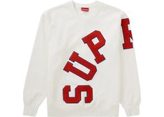 Supreme Big Arc Crewneck White - FW20 Supreme Clothing, Supreme Hoodie, Varsity Hoodie, College Sweatshirt, Zara Man, The Supreme, Dream Clothes, Adidas Yeezy, Print Tops